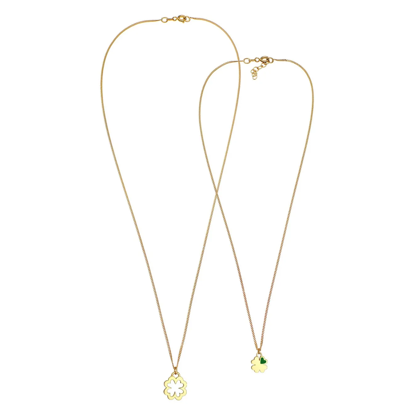 Elli "Mutter-Kind-Kettenset Kleeblatt< Symbol-schmuck|Halsketten