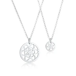 Elli "Mutter-Kind-Kettenset Lebensblume< Halsketten|Silber