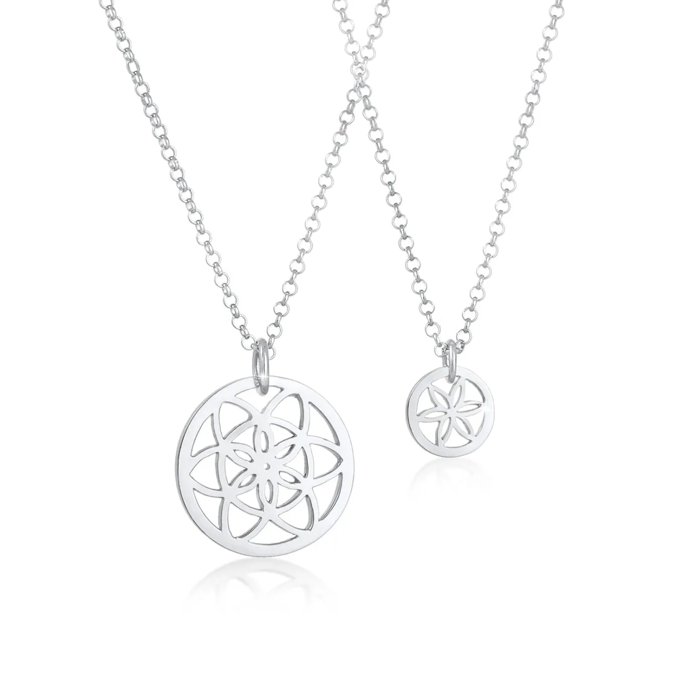 Elli "Mutter-Kind-Kettenset Lebensblume< Halsketten|Silber