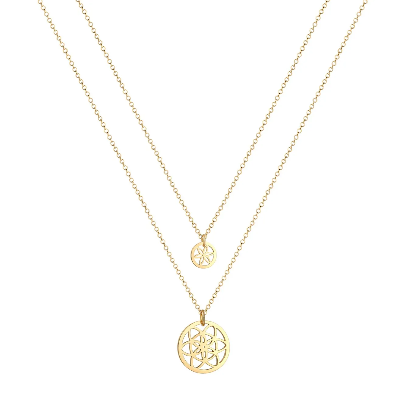 Elli "Mutter-Kind-Kettenset Lebensblume< Halsketten|Silber