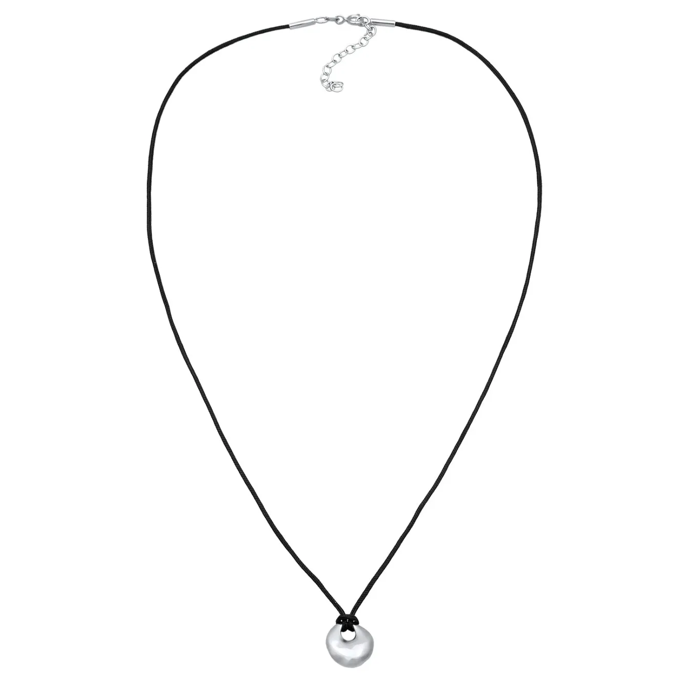 Elli "Nylonkette Disc Organic< Vergoldet|Halsketten