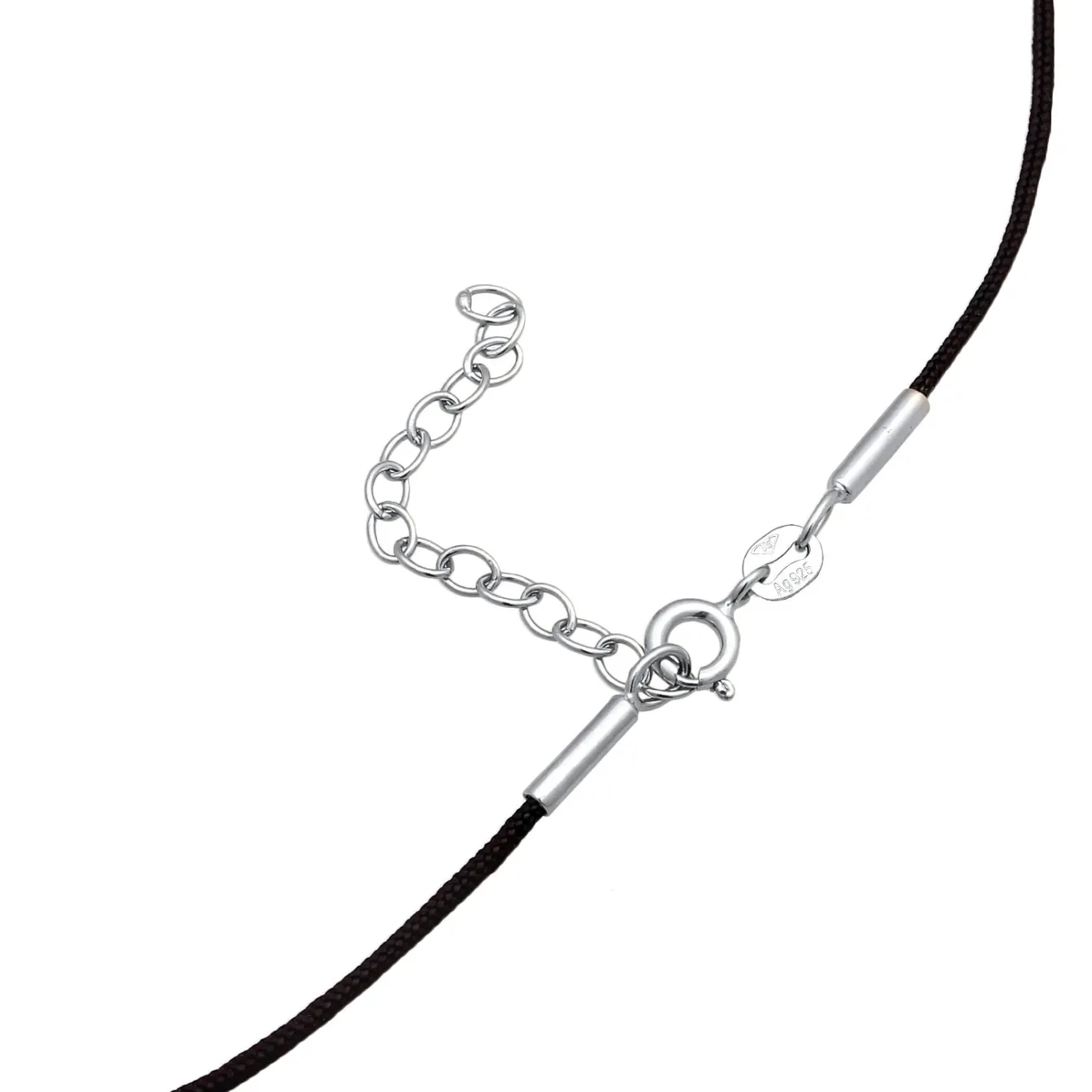 Elli "Nylonkette Disc Organic< Vergoldet|Halsketten