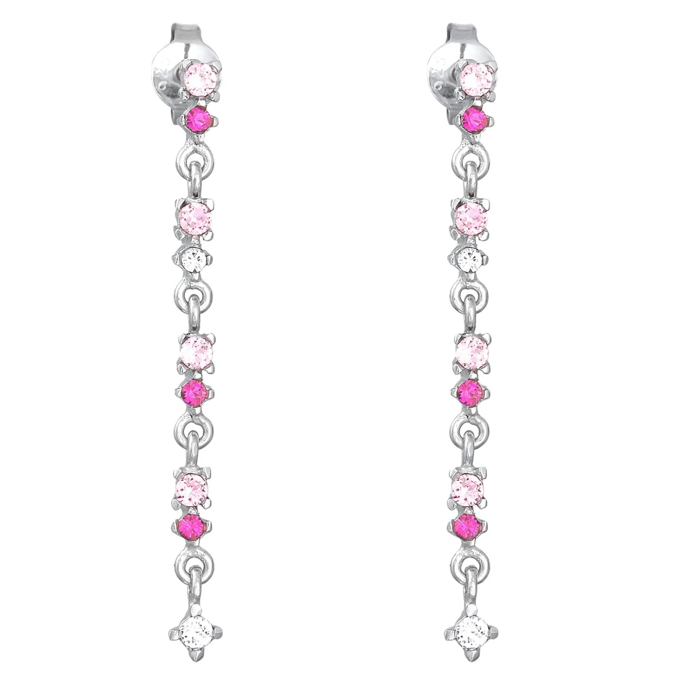 Elli "Ohrhänger | Kristalle (Rosa)< Ohrringe|Silber