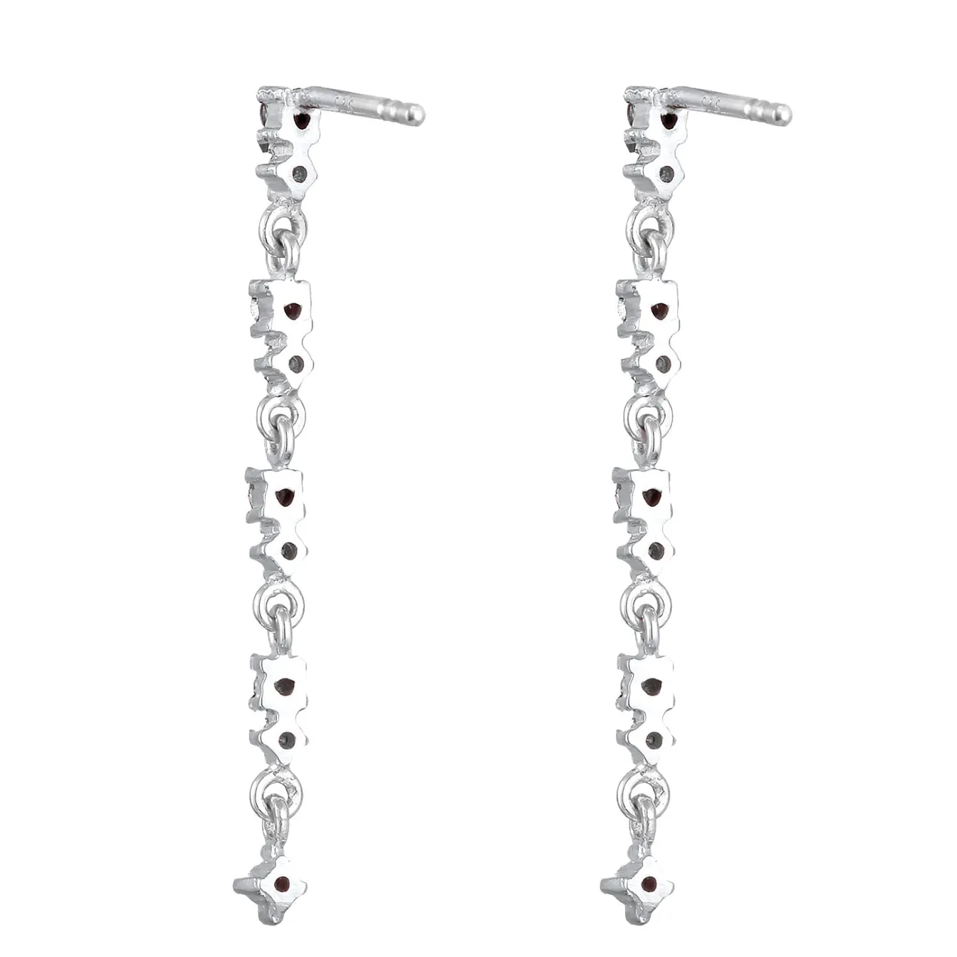 Elli "Ohrhänger | Kristalle (Rosa)< Ohrringe|Silber