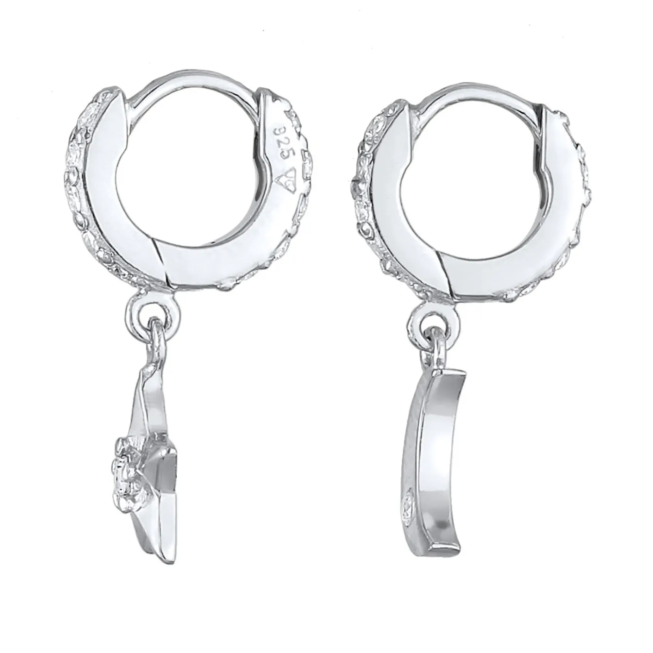 Elli "Ohrhänger | Zirkonia ( Weiß )< Symbol-schmuck|Ohrringe