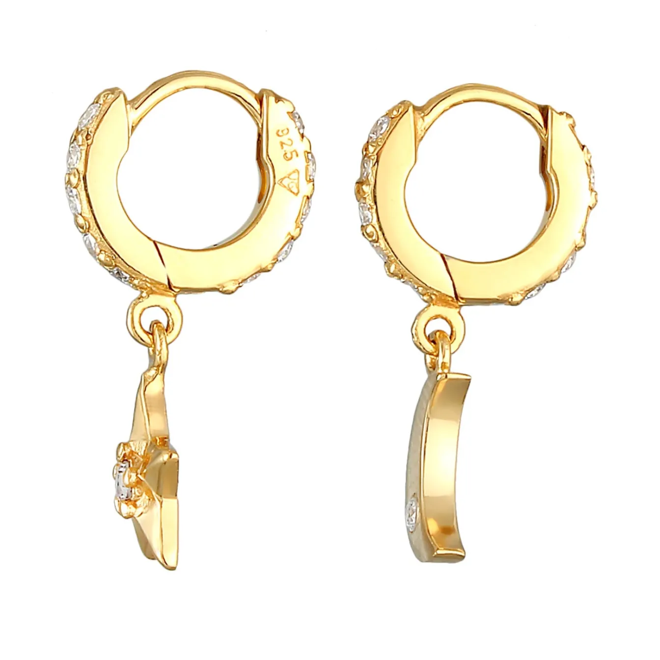 Elli "Ohrhänger | Zirkonia ( Weiß )< Symbol-schmuck|Ohrringe