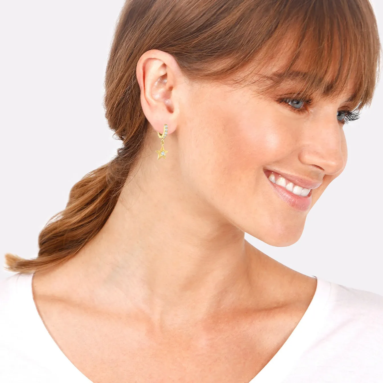 Elli "Ohrhänger | Zirkonia ( Weiß )< Symbol-schmuck|Ohrringe