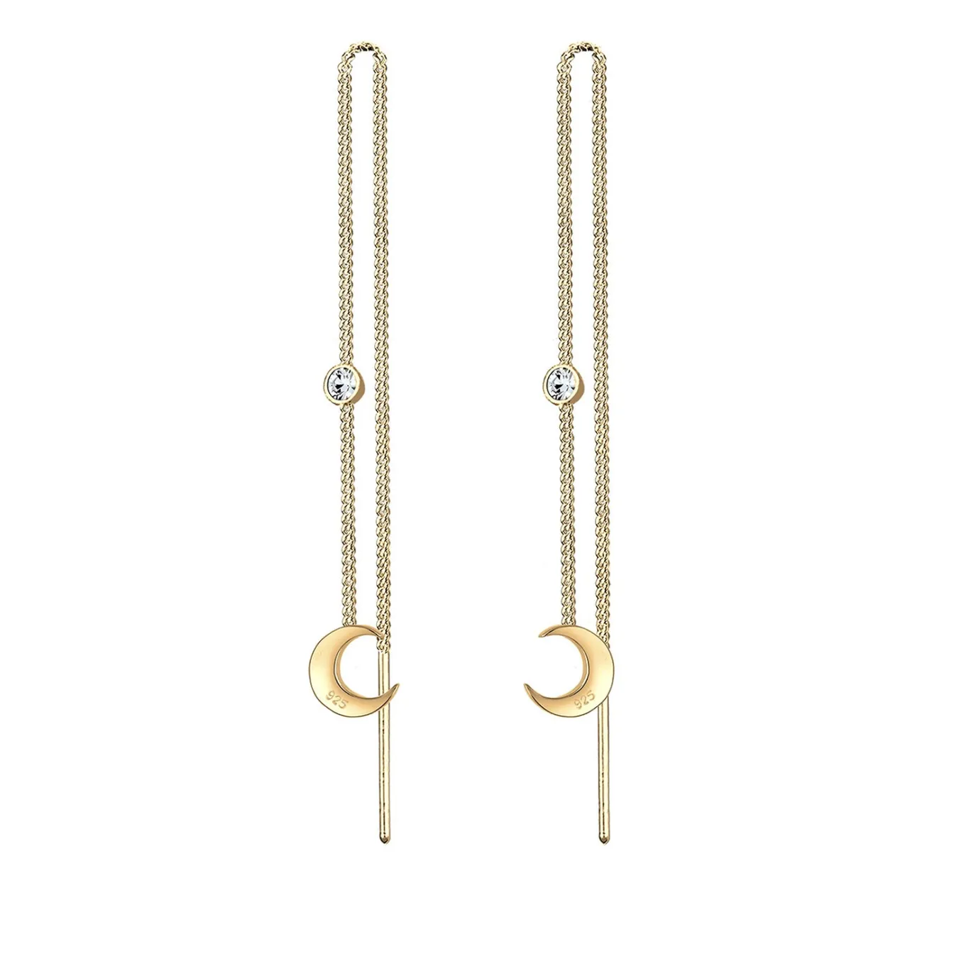 Elli "Ohrhänger Astro | Kristall ( Weiß )< Symbol-schmuck|Ohrringe