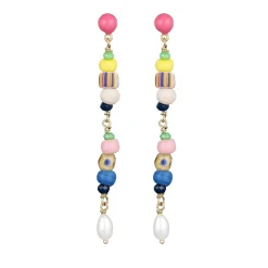 Elli "Ohrhänger Beads | Emaille, Süßwasserzuchtperle< Perlen|Ohrringe