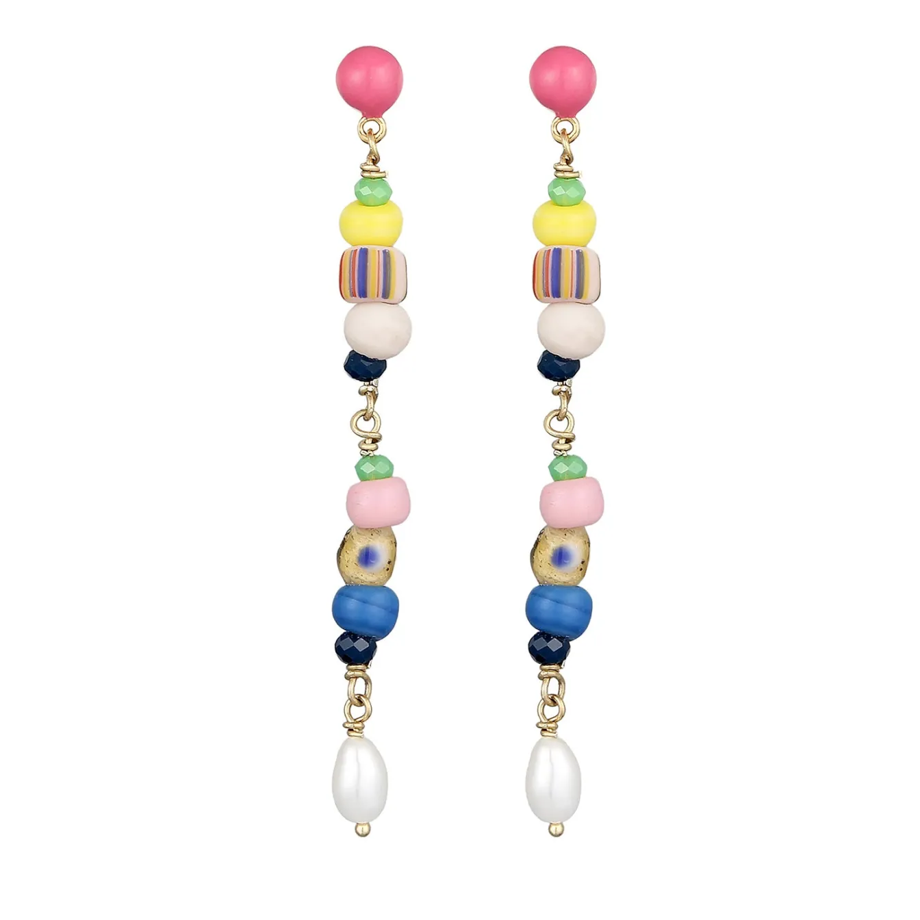 Elli "Ohrhänger Beads | Emaille, Süßwasserzuchtperle< Perlen|Ohrringe