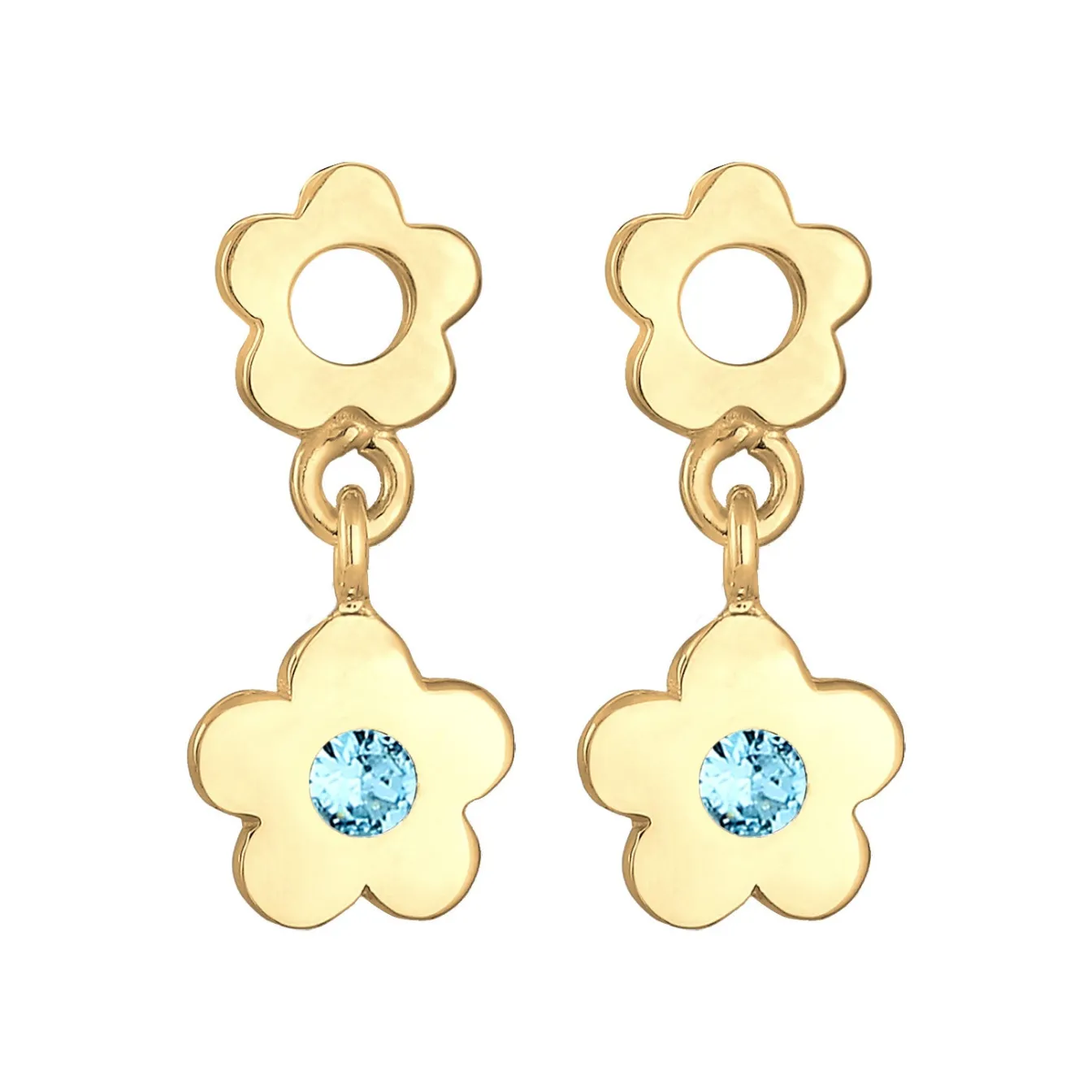 Elli "Ohrhänger Blume | Kristall (Rosa)<Kinder Symbol-schmuck|Kinderschmuck