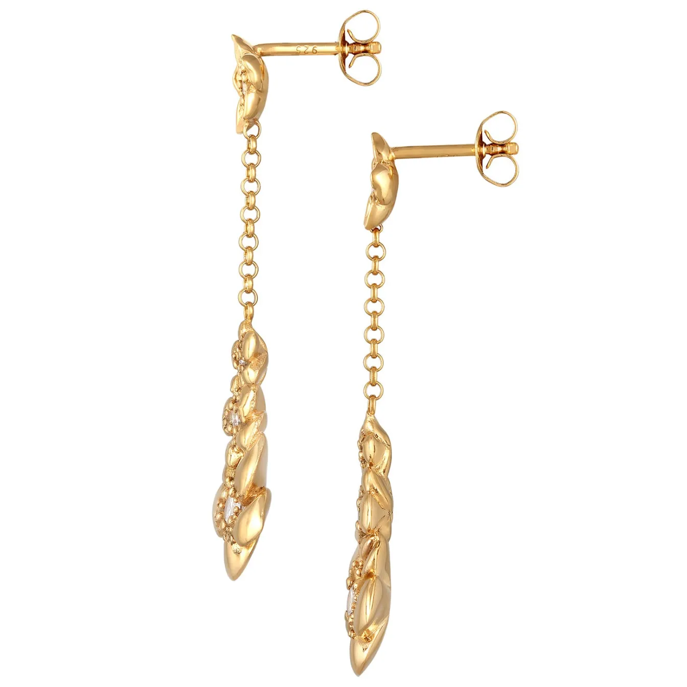 Elli "Ohrhänger Blumen | Zirkonia (Weiß)< Symbol-schmuck|Hochzeit