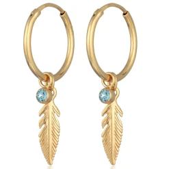 Elli "Ohrhänger Boho | Kristall (Blau)< Vergoldet|Ohrringe