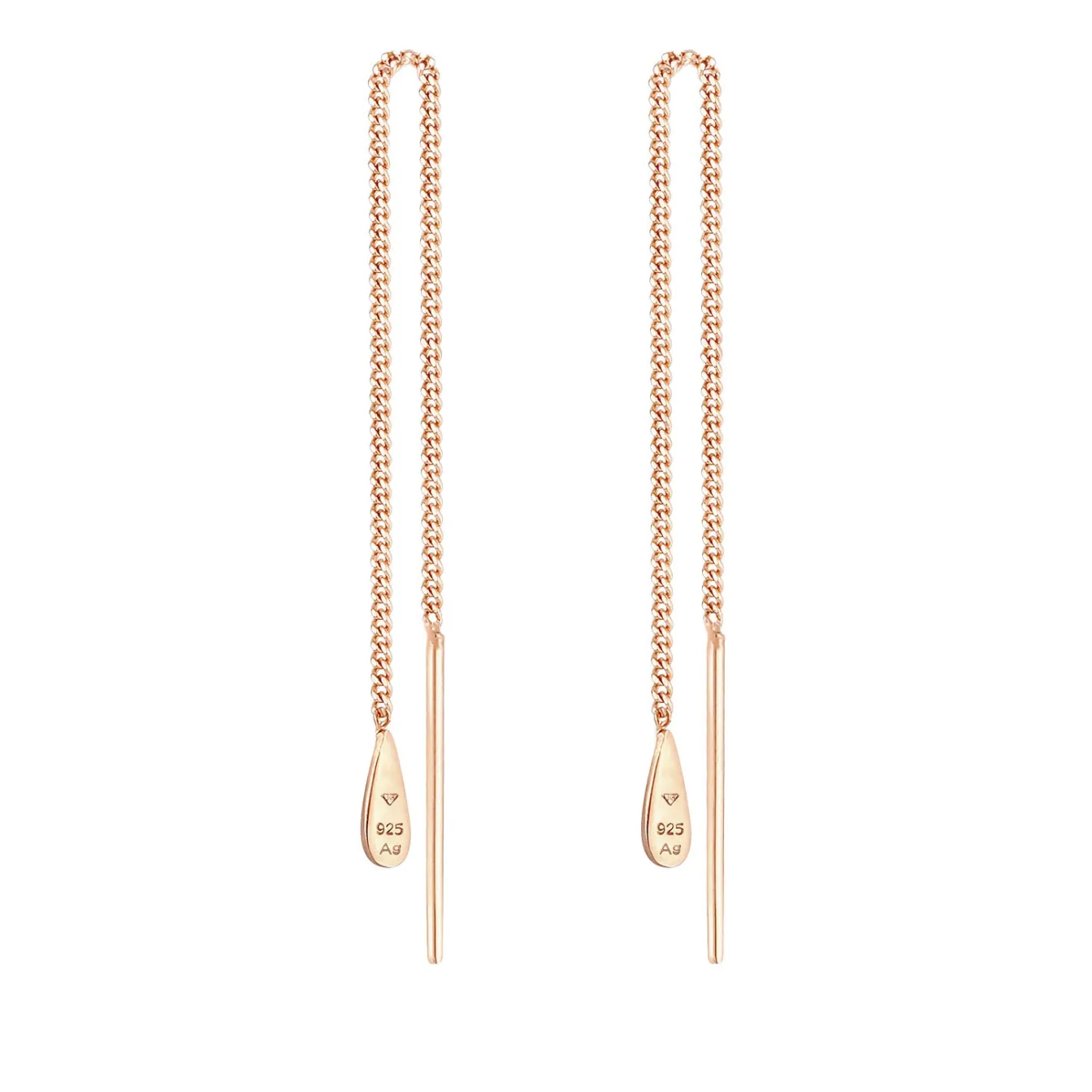 Elli "Ohrhänger Chain Tropfen< Roségold|Ohrringe