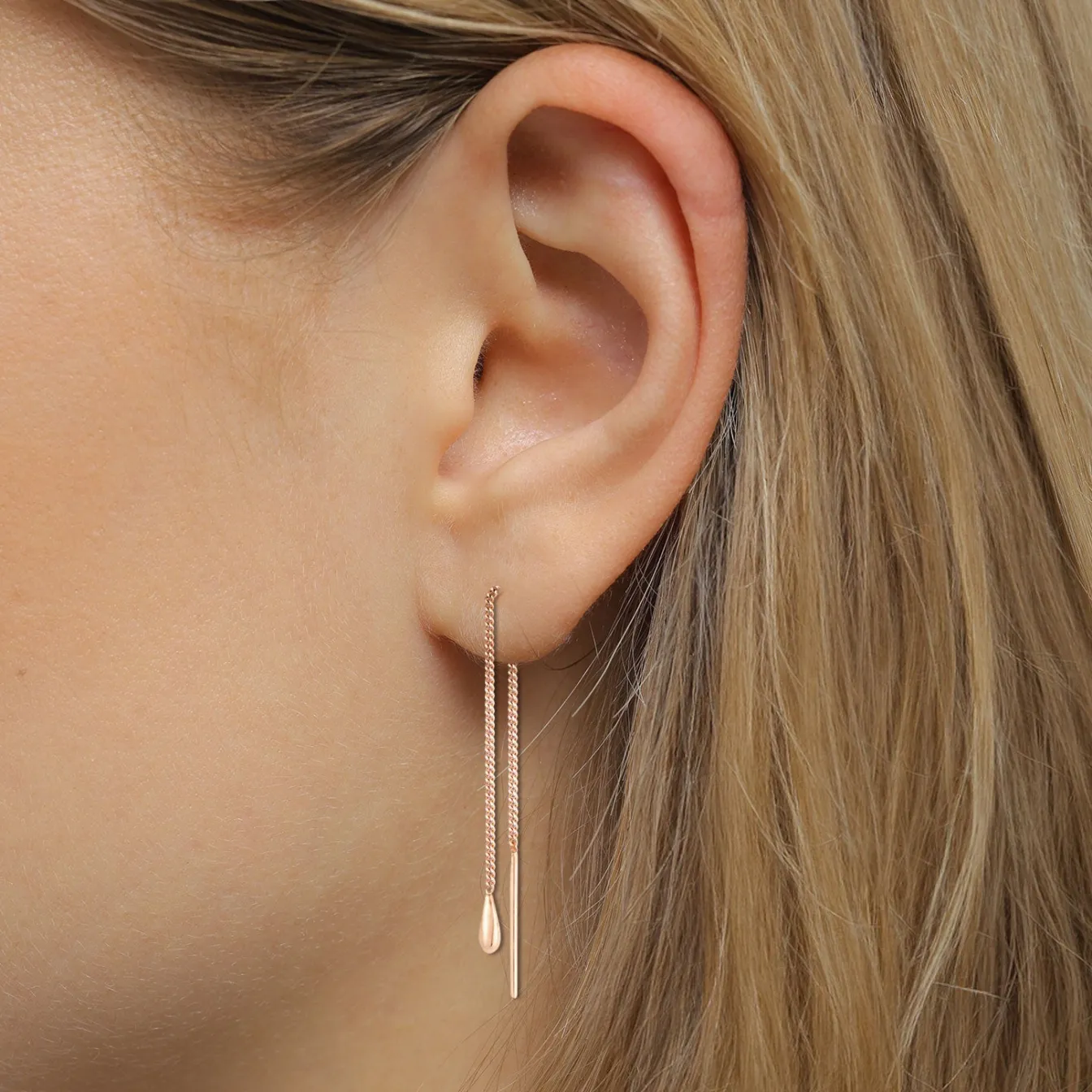 Elli "Ohrhänger Chain Tropfen< Roségold|Ohrringe