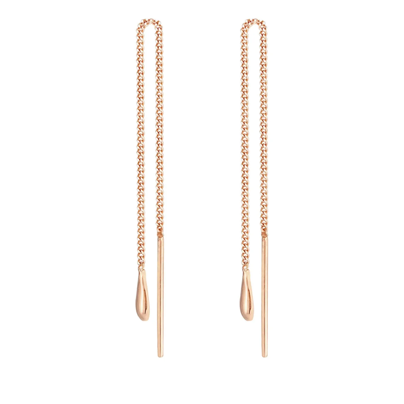 Elli "Ohrhänger Chain Tropfen< Roségold|Ohrringe