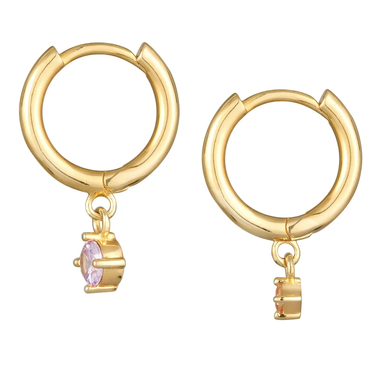 Elli "Ohrhänger Duo Stern Kreis | Kristalle (Orange, Rosa)< Ohrringe