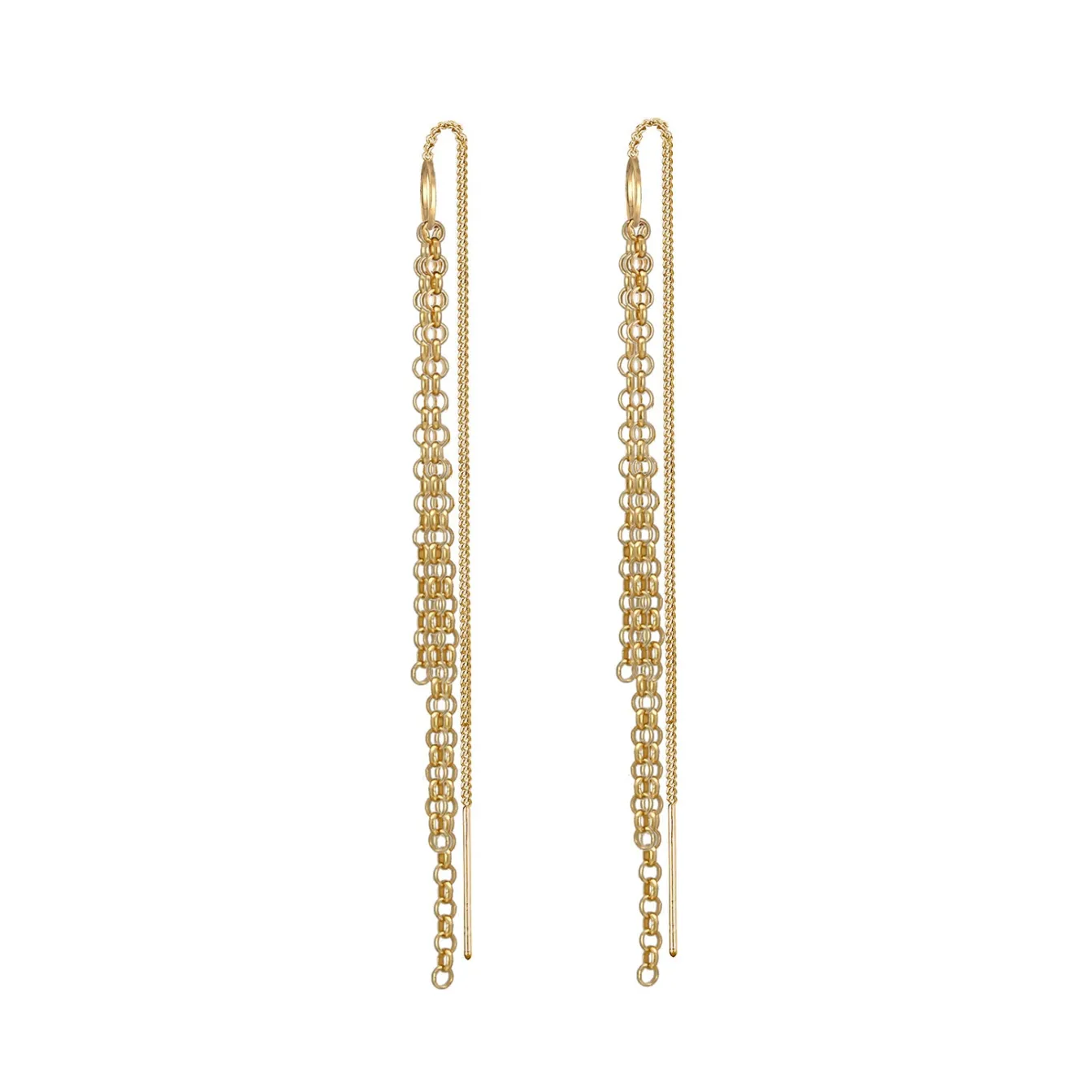 Elli "Ohrhänger Ear Chain< Ohrringe|Vergoldet