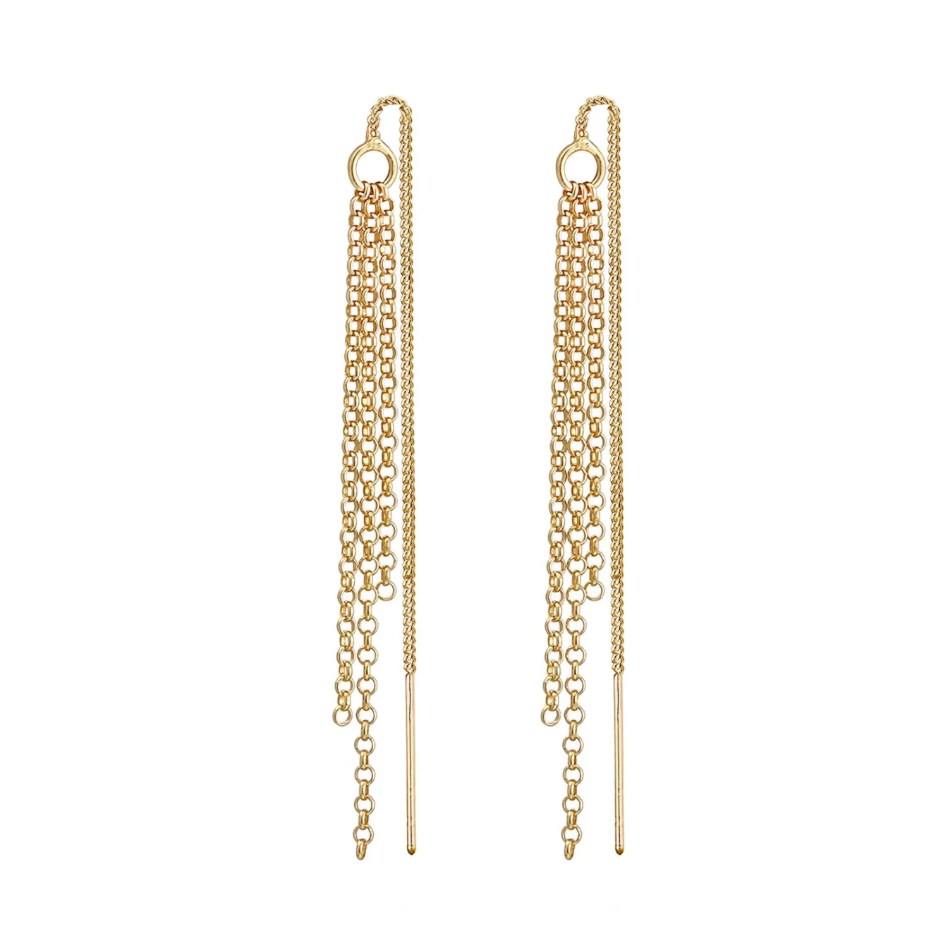 Elli "Ohrhänger Ear Chain< Ohrringe|Vergoldet