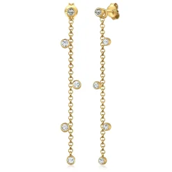 Elli "Ohrhänger Ear Chain | Kristall (Weiß)< Ohrringe|Silber
