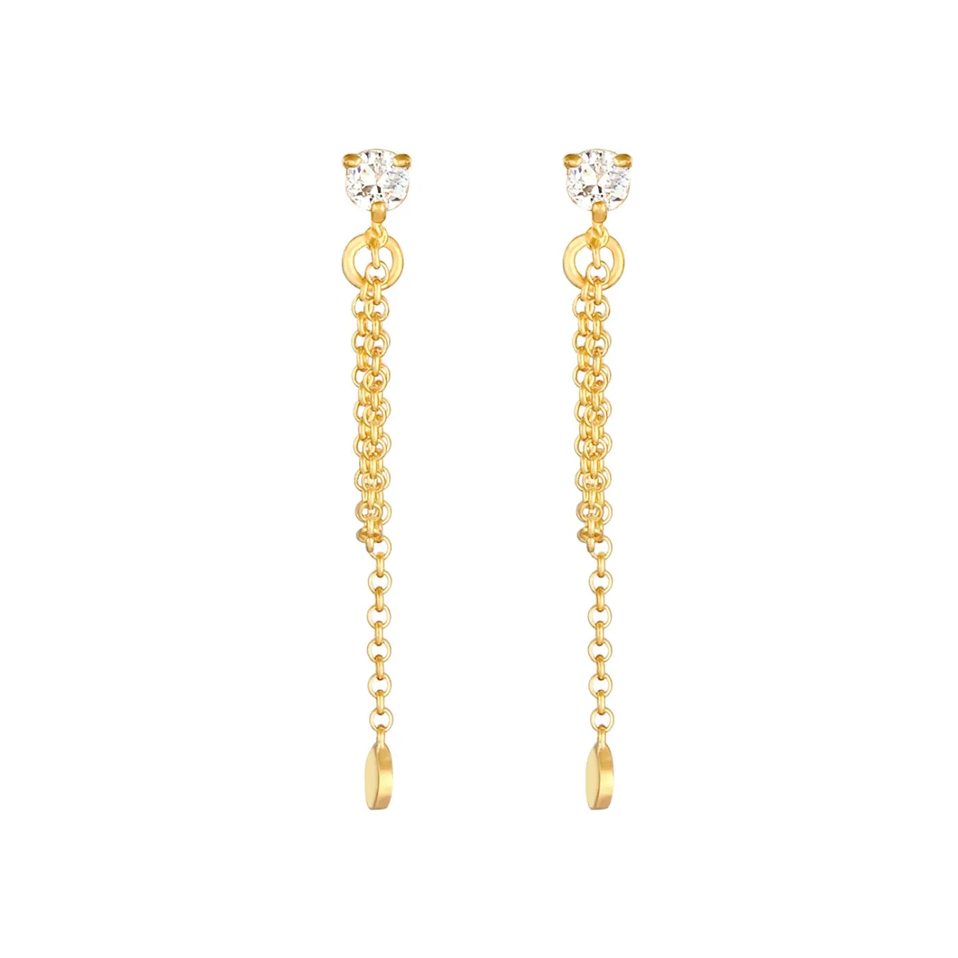 Elli "Ohrhänger Ear Chain | Kristall (Weiß)< Ohrringe|Silber