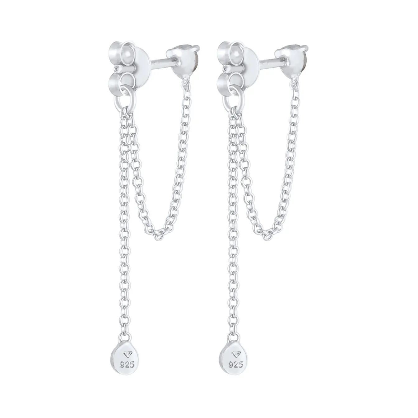 Elli "Ohrhänger Ear Chain | Kristall (Weiß)< Ohrringe|Silber