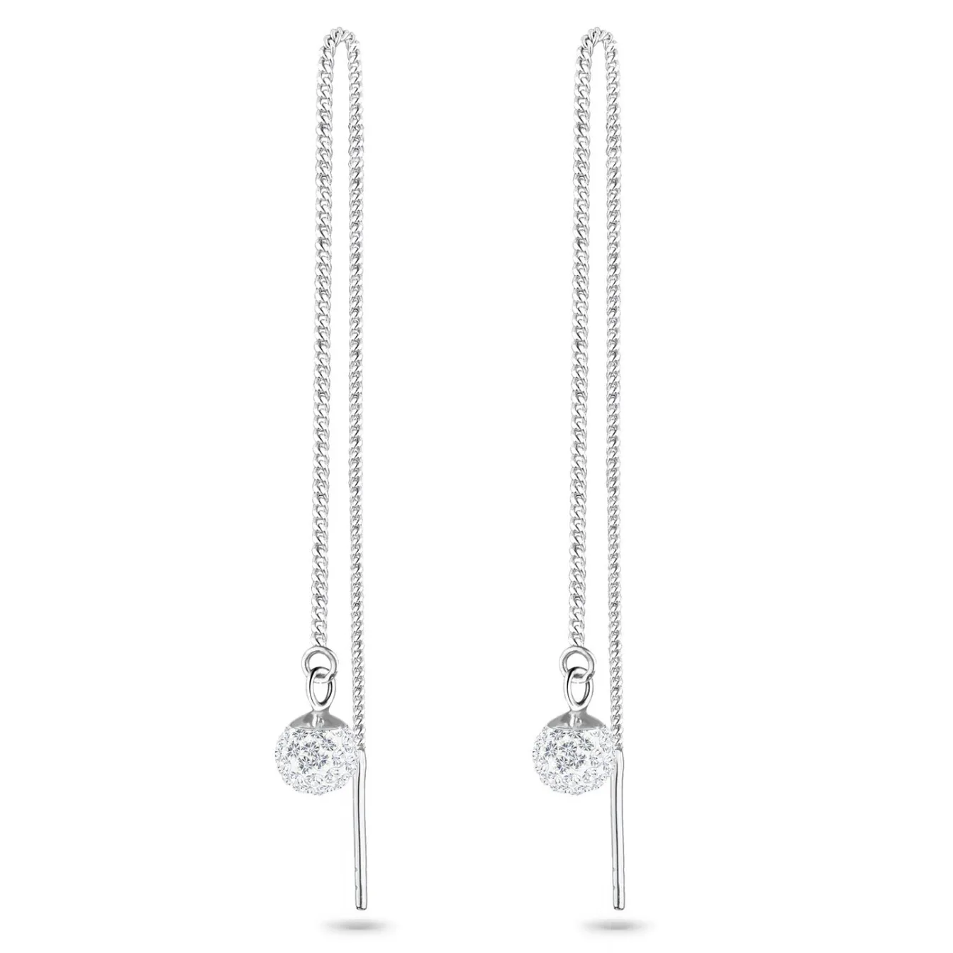 Elli "Ohrhänger Ear Chain | Kristall ( Weiß )< Roségold|Ohrringe