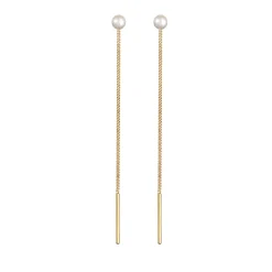 Elli "Ohrhänger Ear Chain | Süßwasserperle< Perlen|Ohrringe