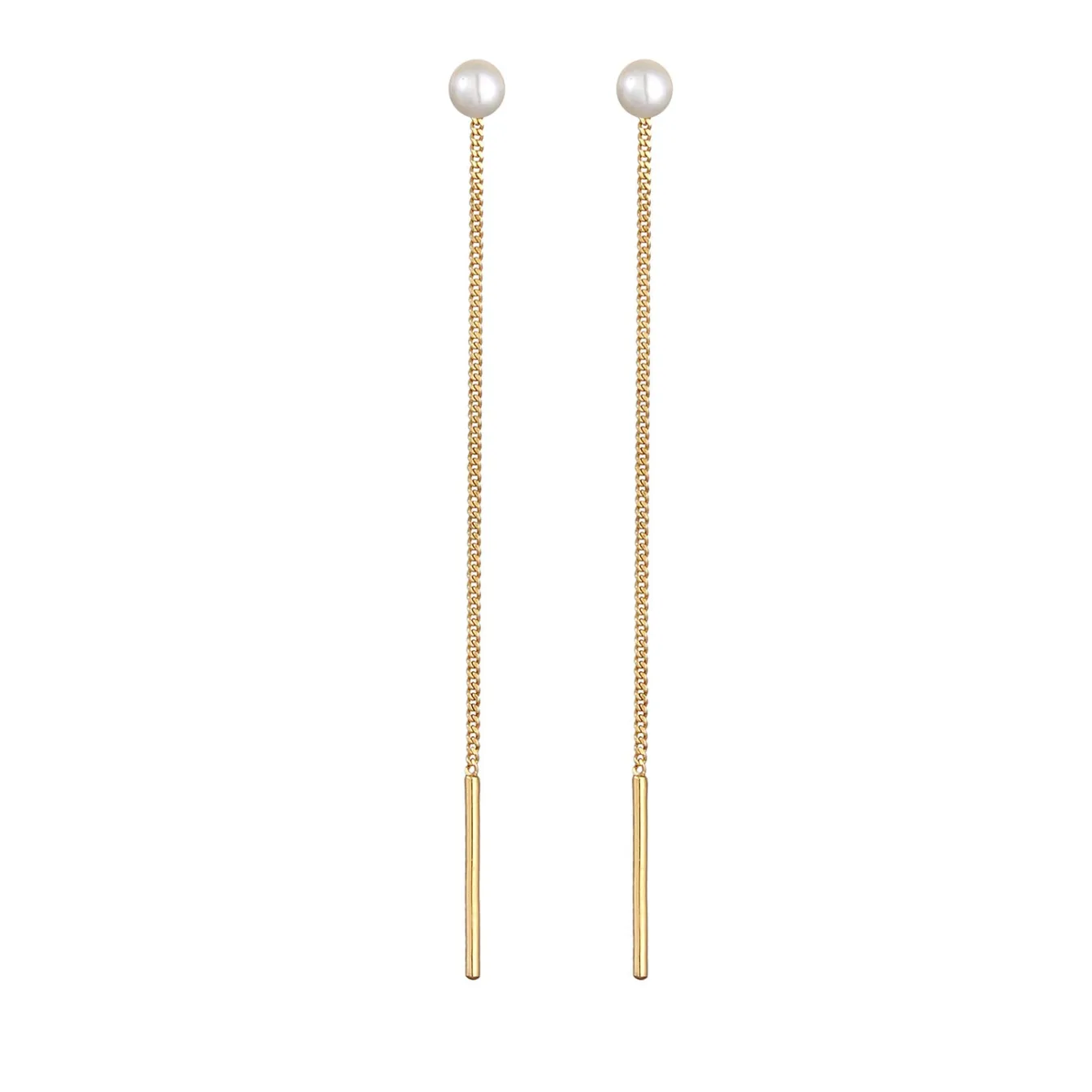 Elli "Ohrhänger Ear Chain | Süßwasserperle< Perlen|Ohrringe
