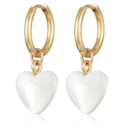 Elli "Ohrhänger Herz | Muschel< Symbol-schmuck|Herz-schmuck