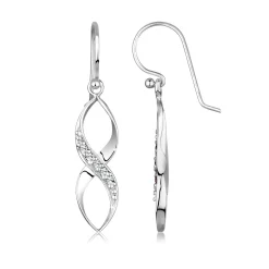 Elli "Ohrhänger Infinity | Kristall (Weiß)< Symbol-schmuck|Herz-schmuck