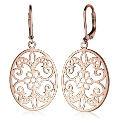 Elli "Ohrhänger Ornament< Roségold|Symbol-schmuck