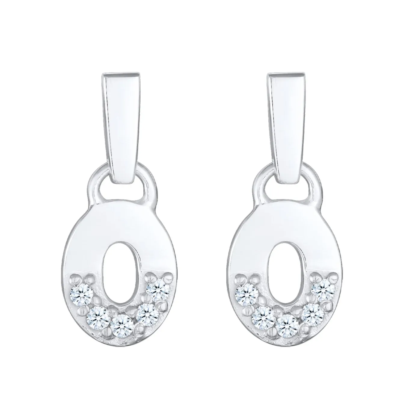 Elli "Ohrhänger Rund Geo | Diamant (0.15 ct.)< Ohrringe|Vergoldet