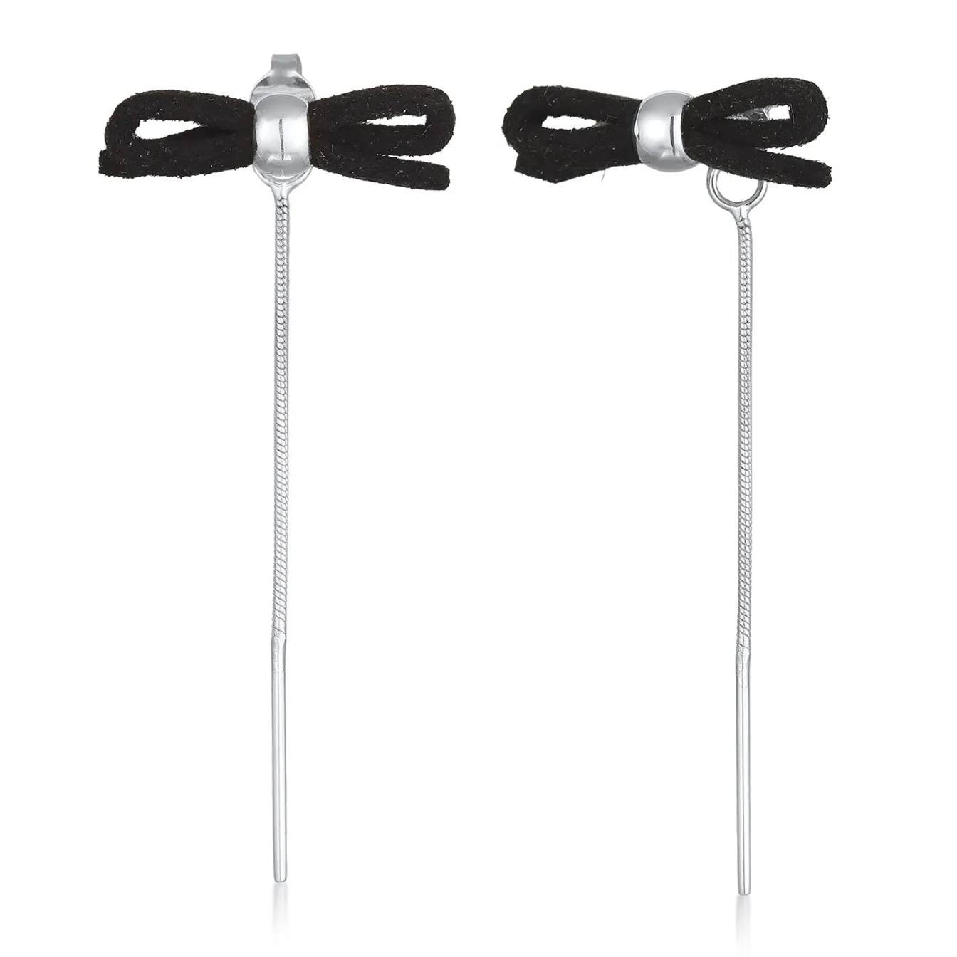 Elli "Ohrhänger Schleife | Lederoptik< Symbol-schmuck|Ohrringe