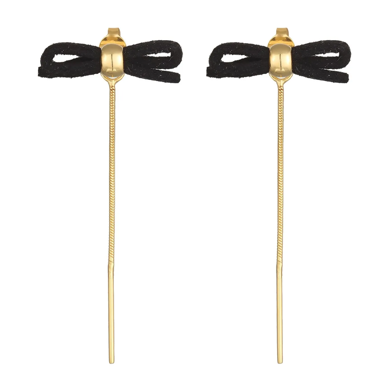 Elli "Ohrhänger Schleife | Lederoptik< Symbol-schmuck|Ohrringe