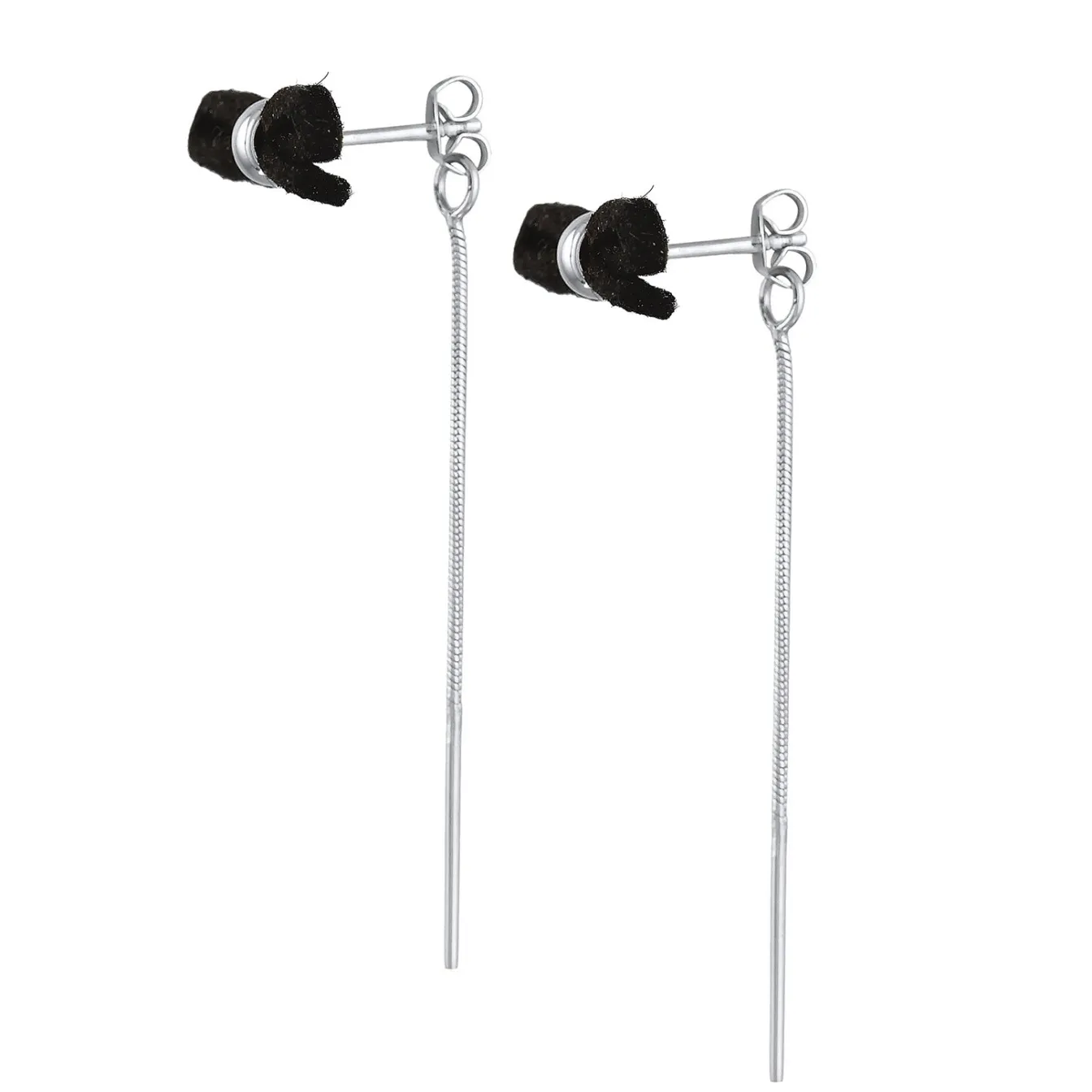 Elli "Ohrhänger Schleife | Lederoptik< Symbol-schmuck|Ohrringe