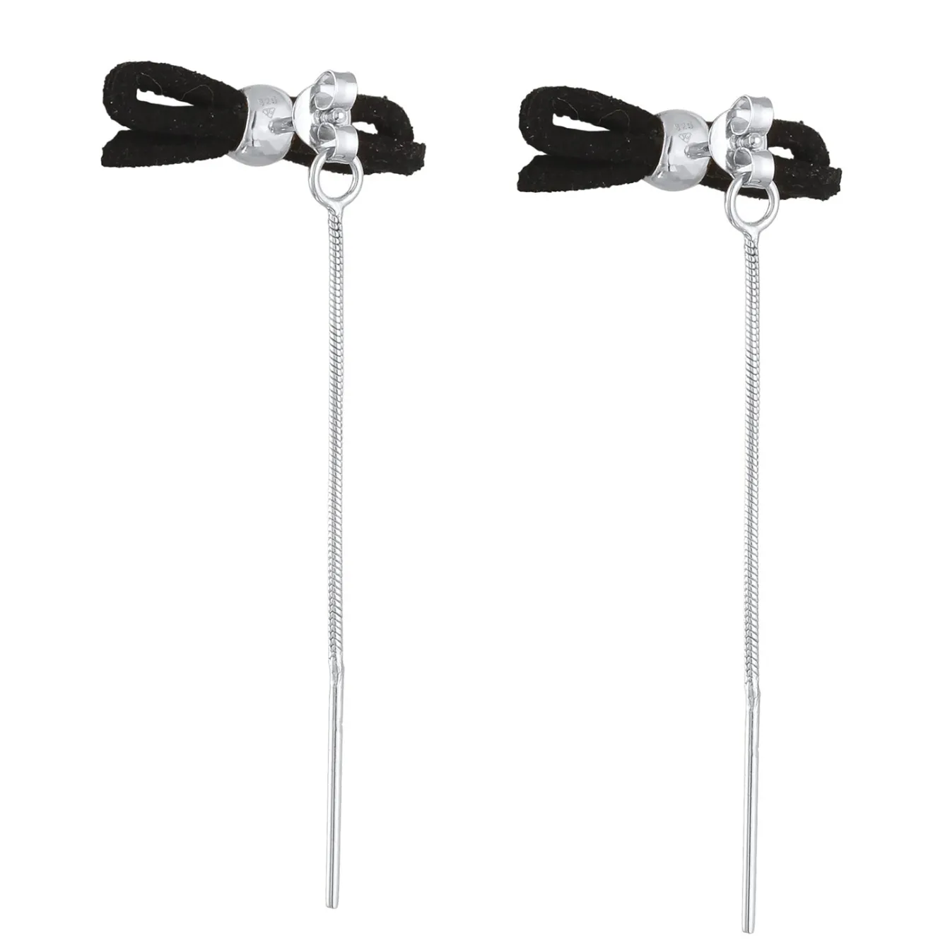 Elli "Ohrhänger Schleife | Lederoptik< Symbol-schmuck|Ohrringe
