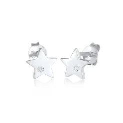 Elli "Ohrring Astro | Zirkonia ( Weiß )<Kinder Kinderschmuck