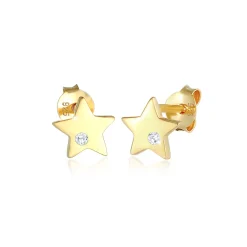Elli "Ohrring Astro | Zirkonia ( Weiß )<Kinder Kinderschmuck