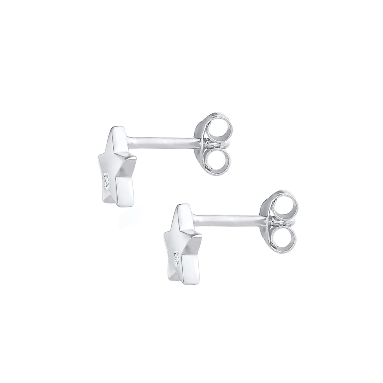 Elli "Ohrring Astro | Zirkonia ( Weiß )<Kinder Kinderschmuck