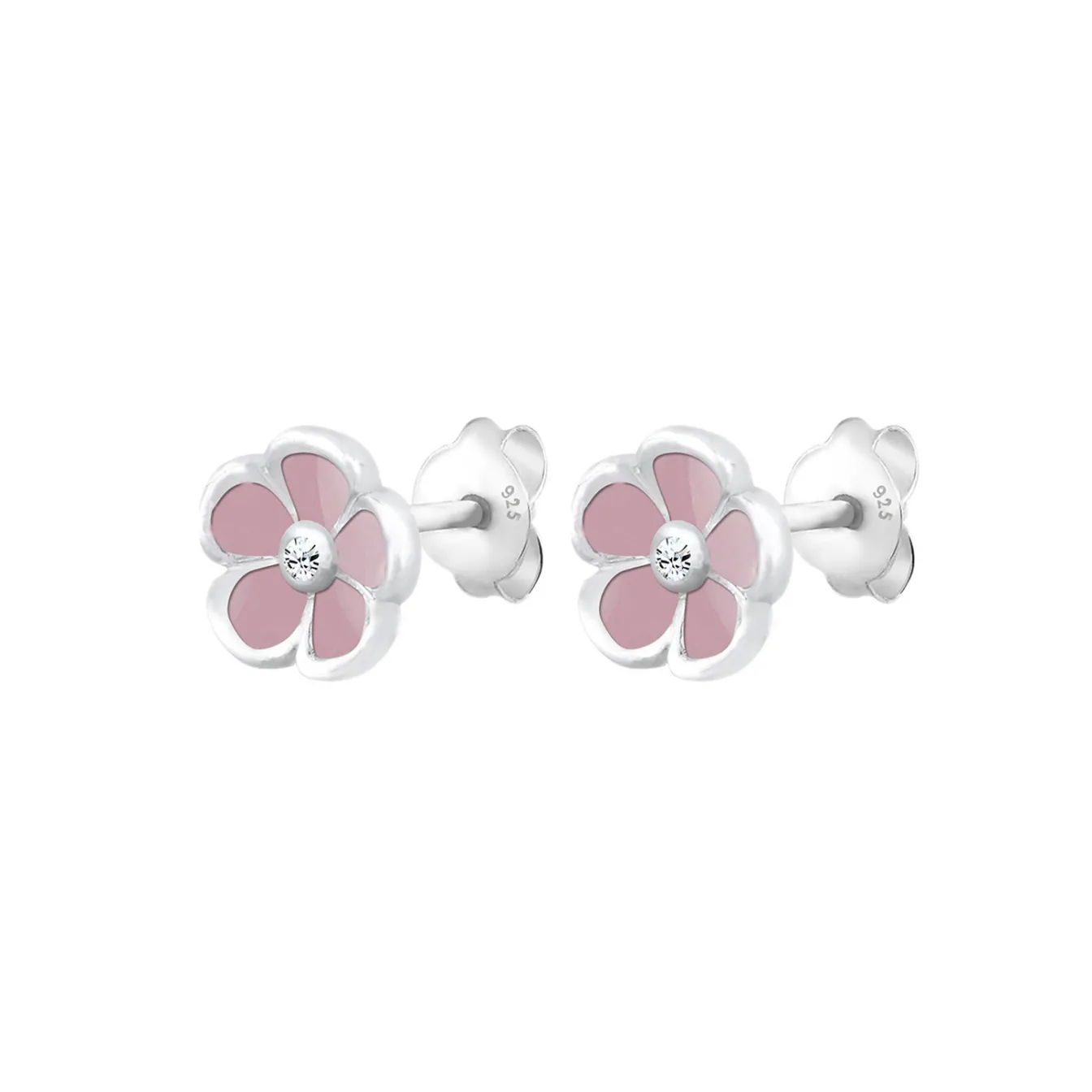 Elli "Ohrring Blume | Kristall (Weiß)<Kinder Symbol-schmuck|Kinderschmuck