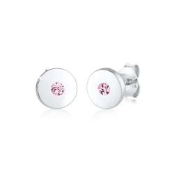 Elli "Ohrring Geo | Kristall ( Rosa )<Kinder Kinderschmuck