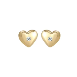 Elli "Ohrring Herz | Diamant ( , 0,03 ct )<Kinder Symbol-schmuck|Herz-schmuck