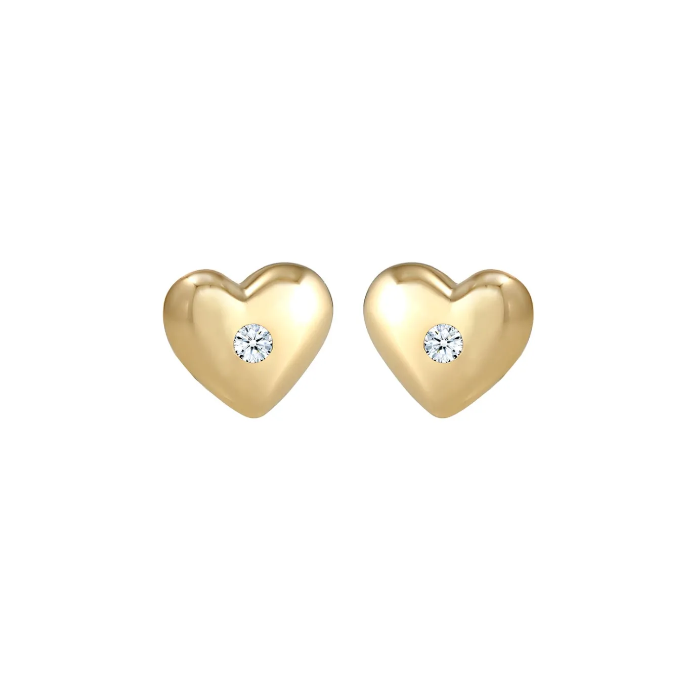 Elli "Ohrring Herz | Diamant ( , 0,03 ct )<Kinder Symbol-schmuck|Herz-schmuck