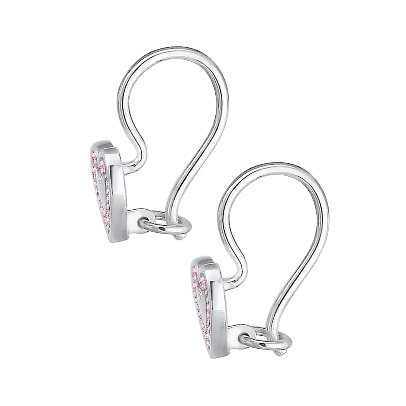 Elli "Ohrring Herz | Kristall ( Rosa )<Kinder Symbol-schmuck|Herz-schmuck