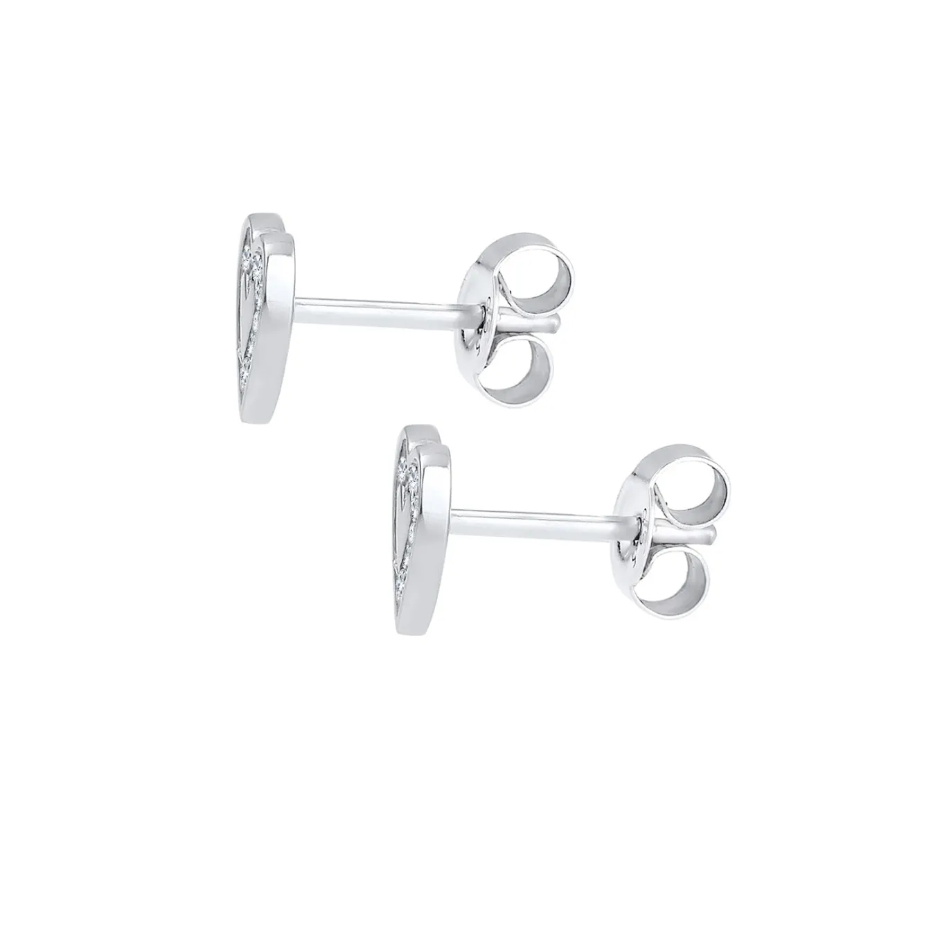 Elli "Ohrring Herz | Kristall ( Weiß )<Kinder Herz-schmuck|Symbol-schmuck