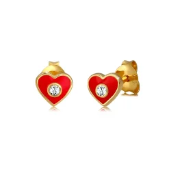 Elli "Ohrring Herz | Kristall (Weiß)<Kinder Symbol-schmuck|Herz-schmuck