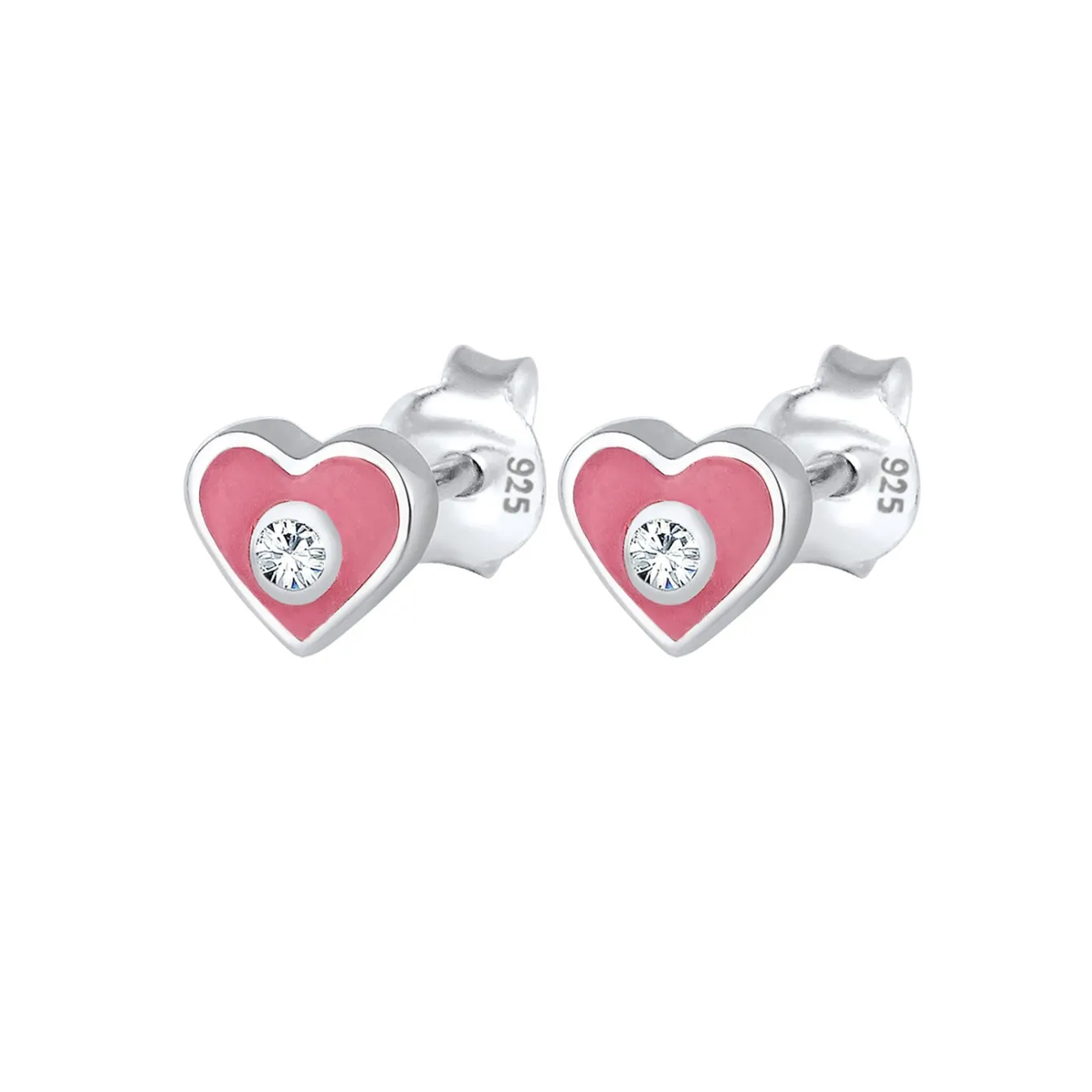 Elli "Ohrring Herz | Kristall (Weiß)<Kinder Symbol-schmuck|Herz-schmuck