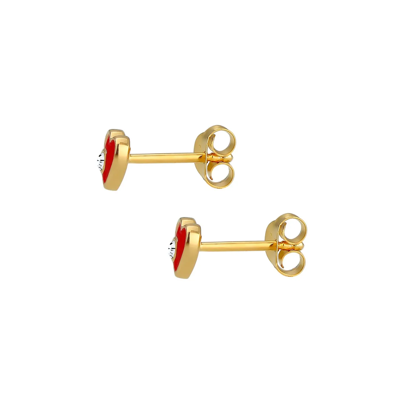 Elli "Ohrring Herz | Kristall (Weiß)<Kinder Symbol-schmuck|Herz-schmuck