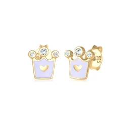 Elli "Ohrring Herz | Kristall (Weiß)<Kinder Symbol-schmuck|Herz-schmuck